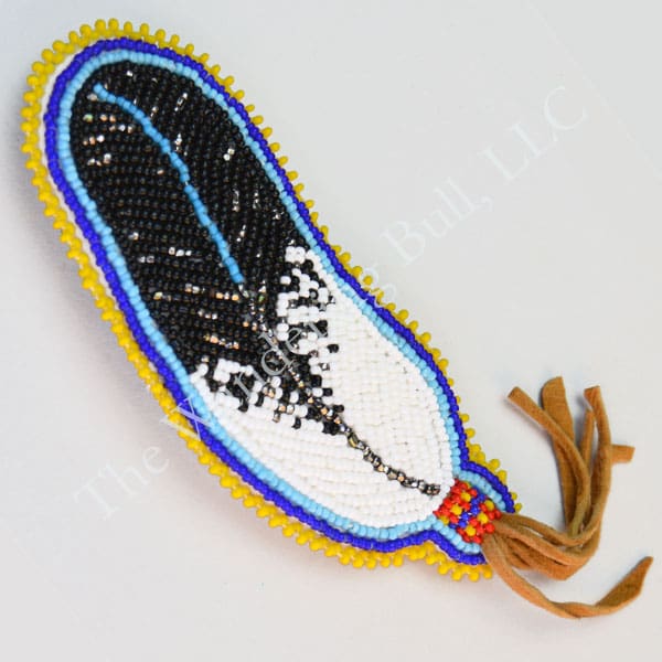 Barrette - 5 Inch Beaded Feather