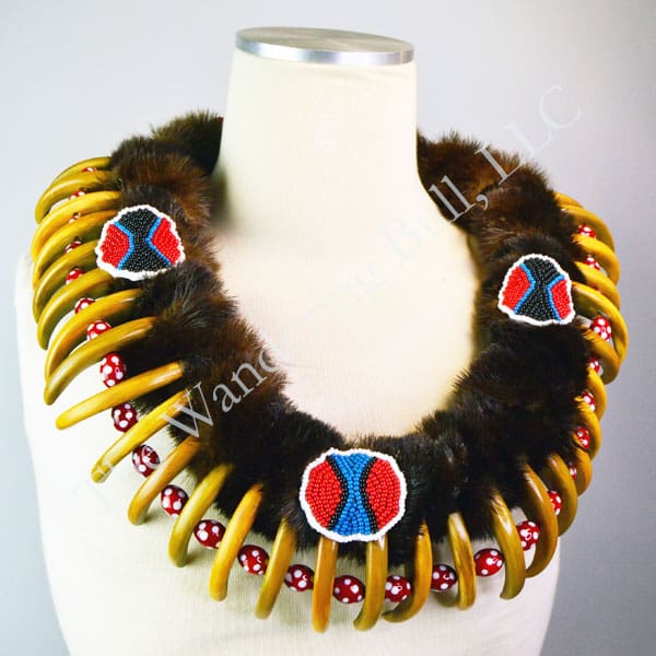 Necklace Resin Bear Claw