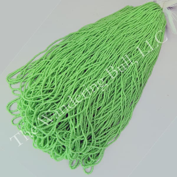 Bead Lot 11/0 Pale Green Lustre Seed Beads