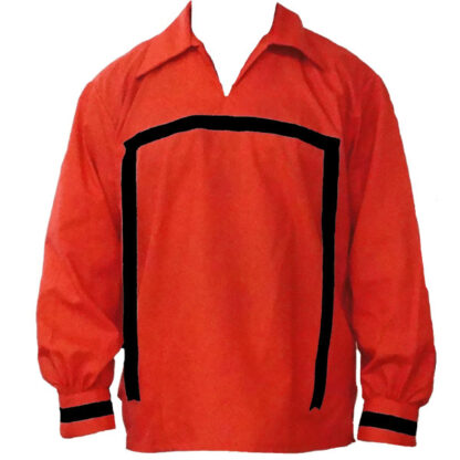 Ribbon Shirt Red with Black Ribbon
