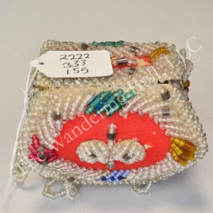 Whimsy Beaded Box Red & Blue d