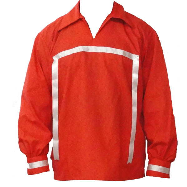 Ribbon Shirt Red with White Ribbon