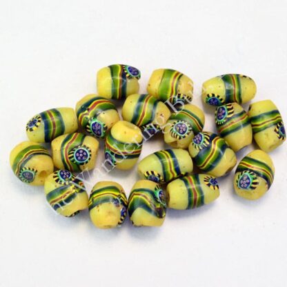 Trade Beads Peacock Millefiori 19 count