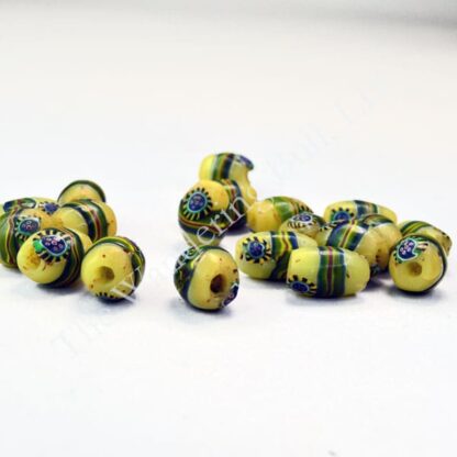 Trade Beads Peacock Millefiori 19 count ends