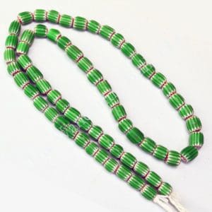 Chevron Beads India Green