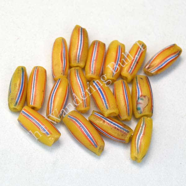 Trade Beads Striped Amber Chevrons