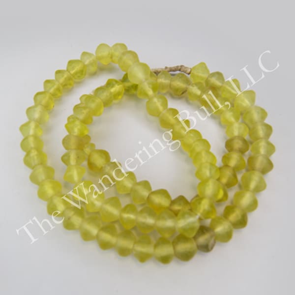 Trade Beads Vaseline Beads Yellow Strand