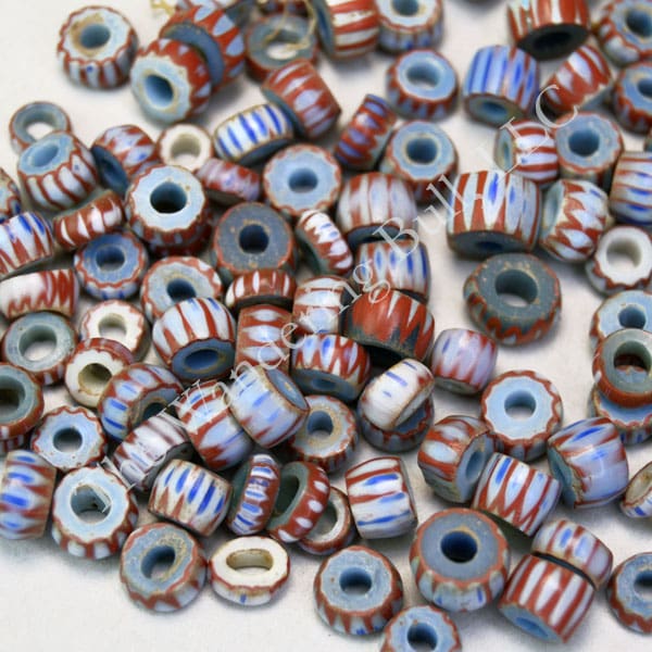 Trade Beads Dutch Striped 4mm - 6mm