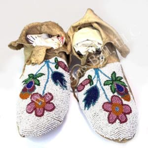 Moccasins Brain Tanned Beaded