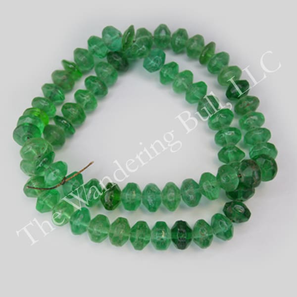 Trade Beads Green Vaseline Strand
