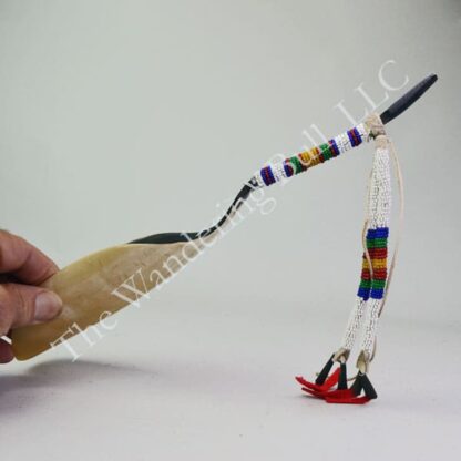 Horn Spoon Beaded Handle with Drops