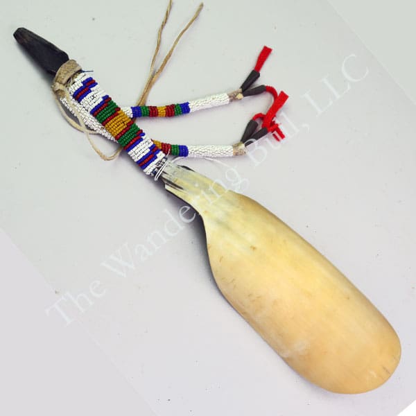 Horn Spoon Beaded Handle with Drops