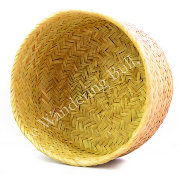 Basket Tan Woven Round a