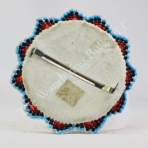 Barrette Beaded Rosette with Quills