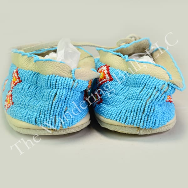 Moccasins Fully Beaded Blue