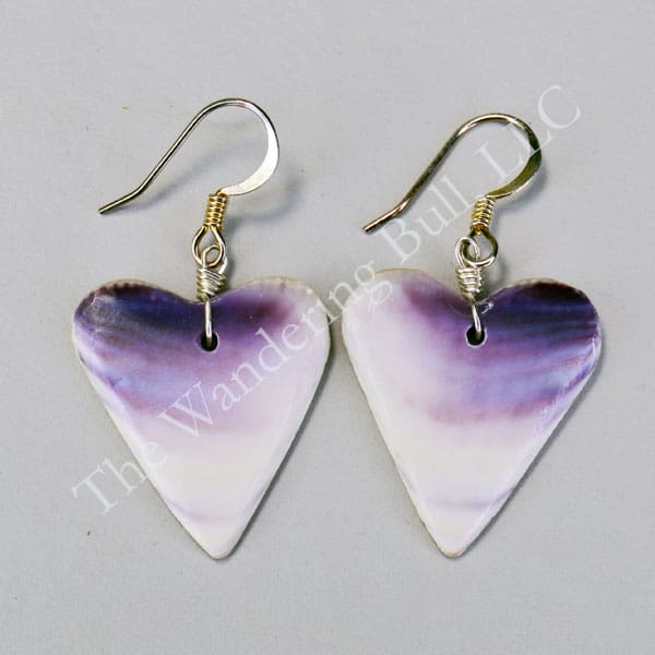 Wampum Earrings 1″ Hearts