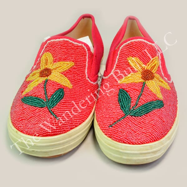 Moccasins Lady's Floral Contemporary
