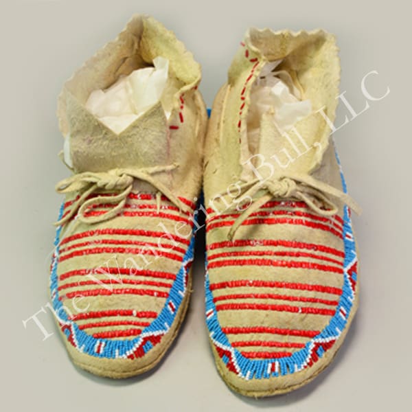 Moccasins Braintanned with Quillwork e