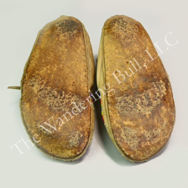 Moccasins Partial Beaded Rawhide Soles