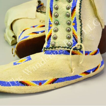 Moccasins Kiowa Style Rawhide Soles a