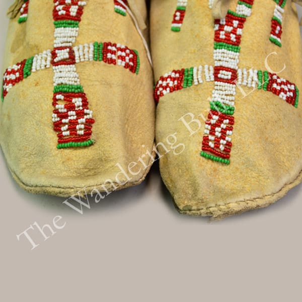 Moccasins Antique Morning Star Checkerboard a