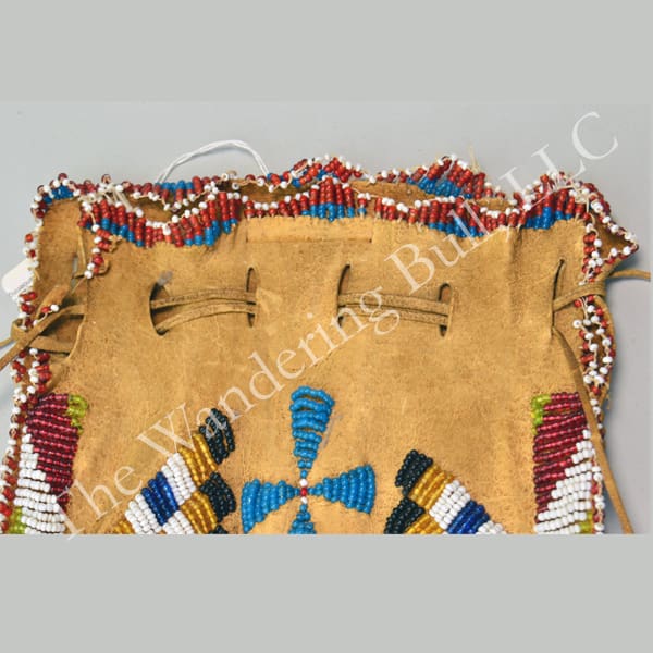 Antique Beaded Apache Style Bag top
