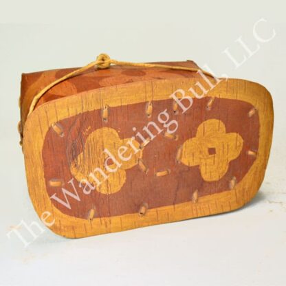 Container Birchbark Rectangular with Floral Designs cover