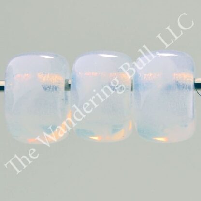 Czech Glass Crow Beads White Opal