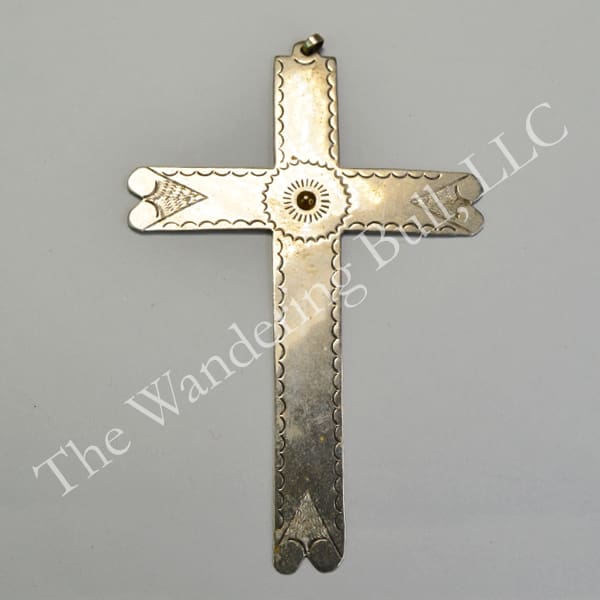 Pendant Cross with Brass Spot