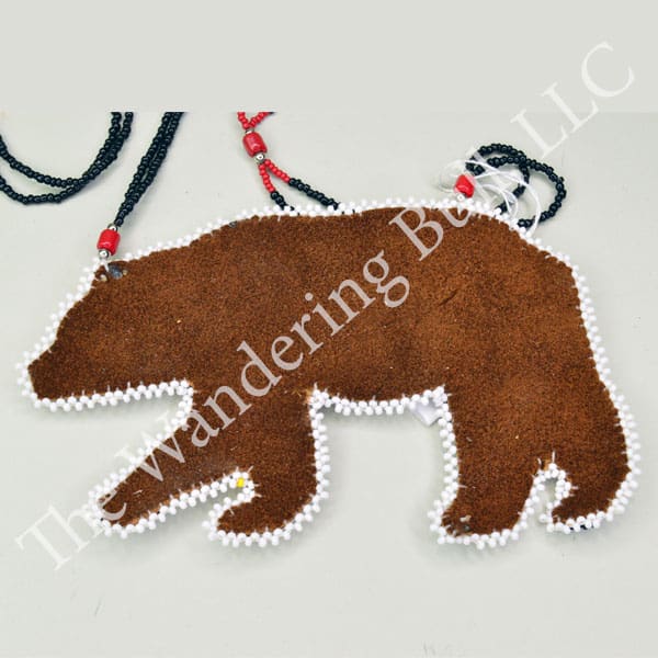 Necklace Black Bear with Hiawatha Belt