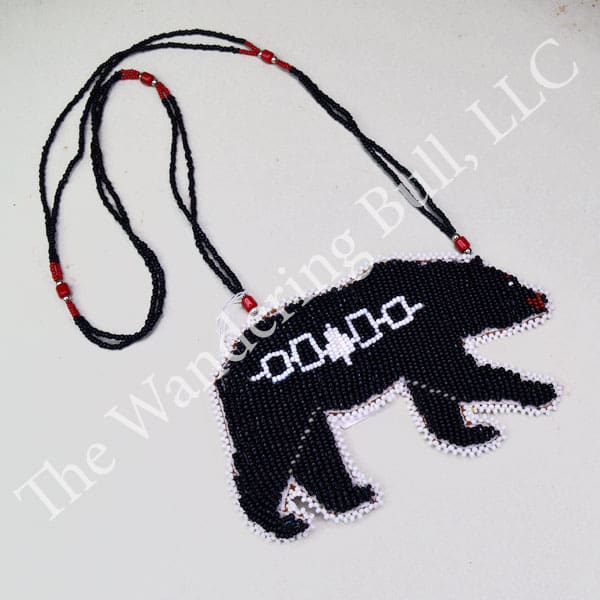 Necklace Black Bear with Hiawatha Belt