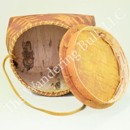 Birchbark Container Etched Beaver on bottom inside