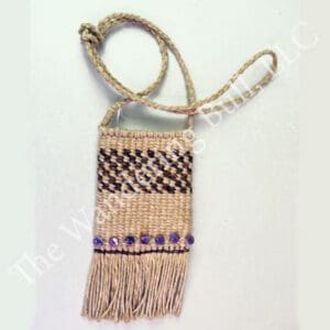 Twined Bag with Wampum Disc Beads