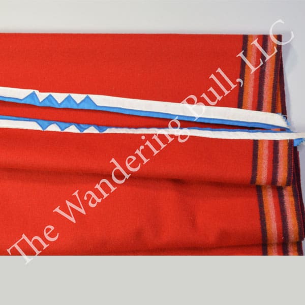 Blanket Strip Crow Style Red ribbon trim