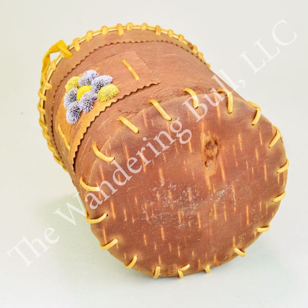 Birchbark Container with Moose Hair Tufting bottom