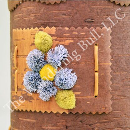 Birchbark Container with Moose Hair Tufting detail