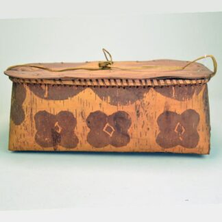 Birchbark Container with Flowers & Ducks