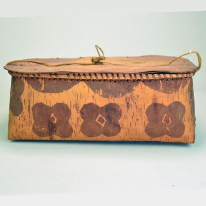 Birchbark Container with Flowers & Ducks