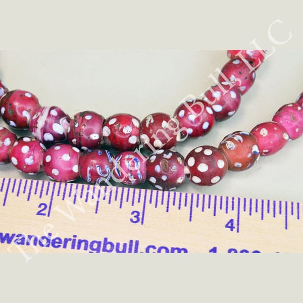 Trade Beads Red Skunk Strand