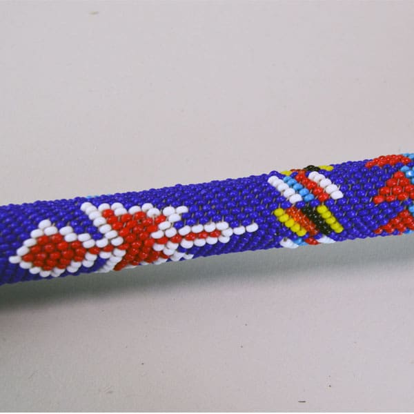 Rattle Gourd with Dark Blue Beaded Handle
