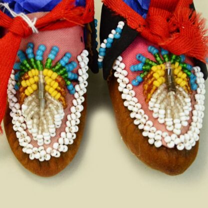 Moccasins Iroquois Style Infant Beaded a