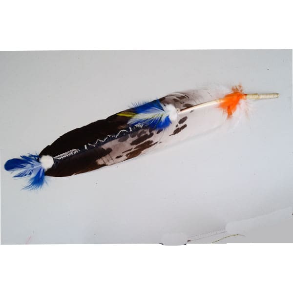 Handpainted Feather with Wrapped Horsehair