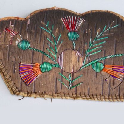 Quilled Birchbark Bowl Pieces Antique 4