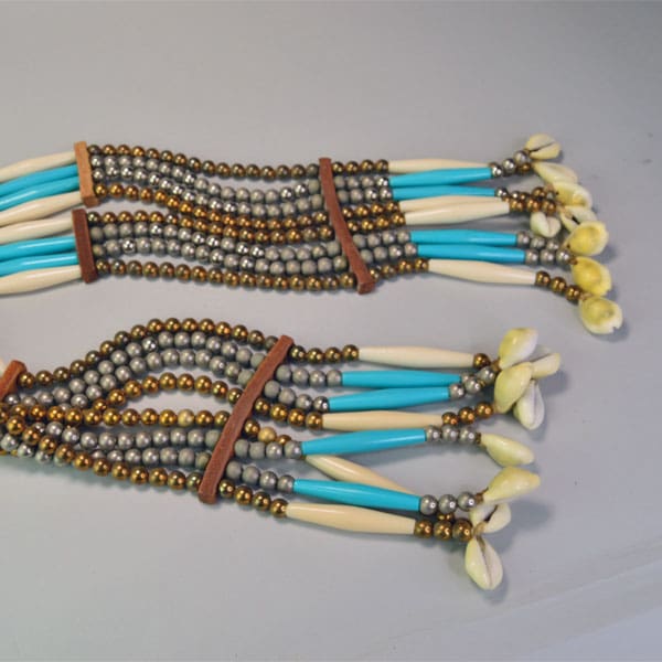 Set of two Bandoliers in Turquoise & White bottom