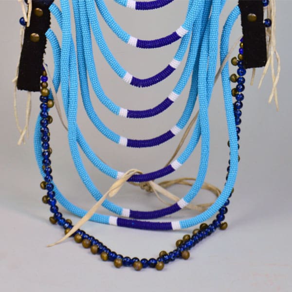 Crow Loop Necklace Wrapped Seed Beads