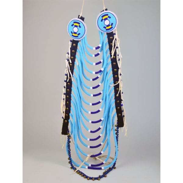 Crow Loop Necklace Wrapped Seed Beads