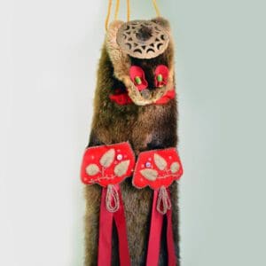 Unique Eastern Beaded Otter Skin Bag