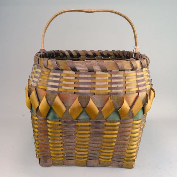 Basket Large Ash with Wood Handle - The Wandering Bull, LLC