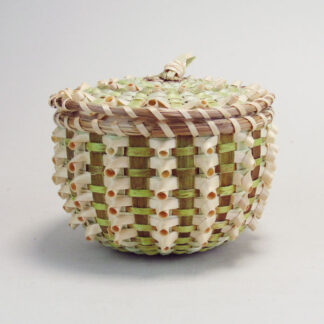 Basket Ash Green & Brown Contemporary