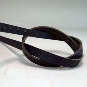 Breastplate Strips Black Leather